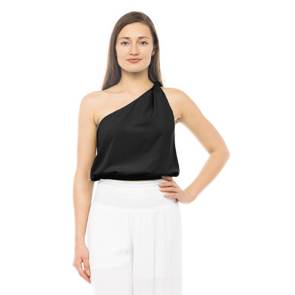 Malibu Nights One-Shoulder Blouse