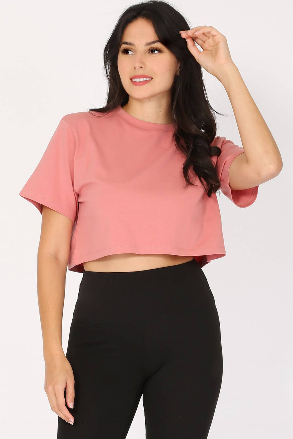 Cotton lycra over size cropped t shirts with loose fit