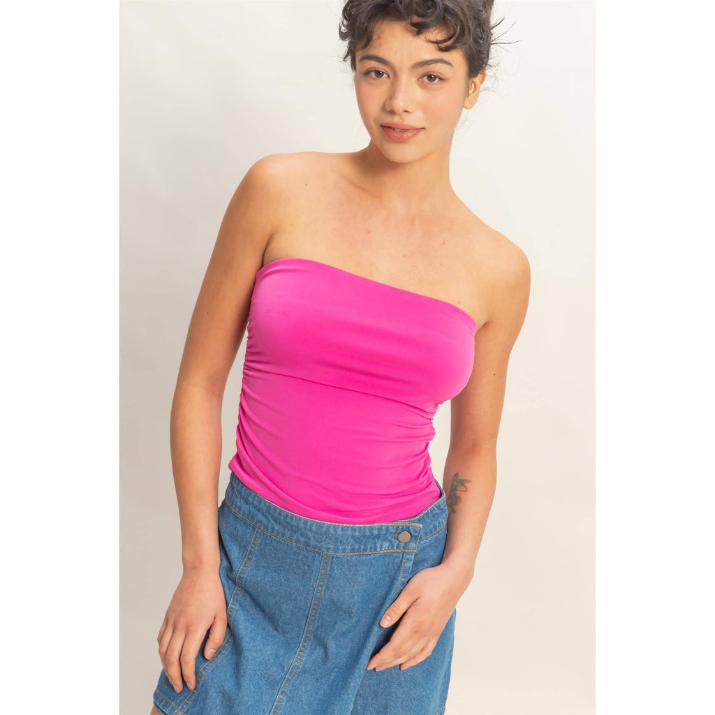 Ruched Bandeau Top