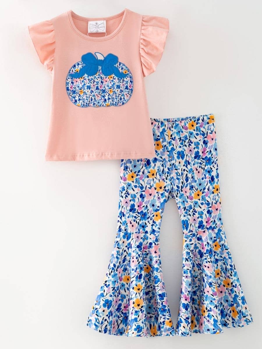 Pumpkin Patch Blues Bell Bottom Set