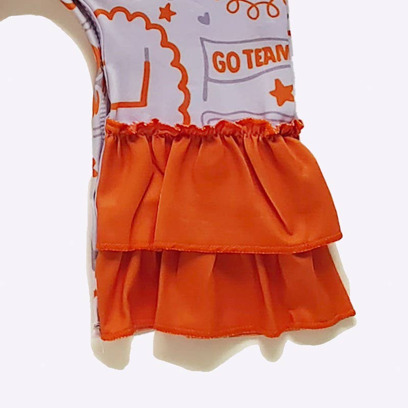Orange Go Team Baby Romper