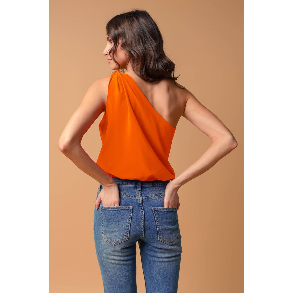 One Shoulder Knot Detail Top