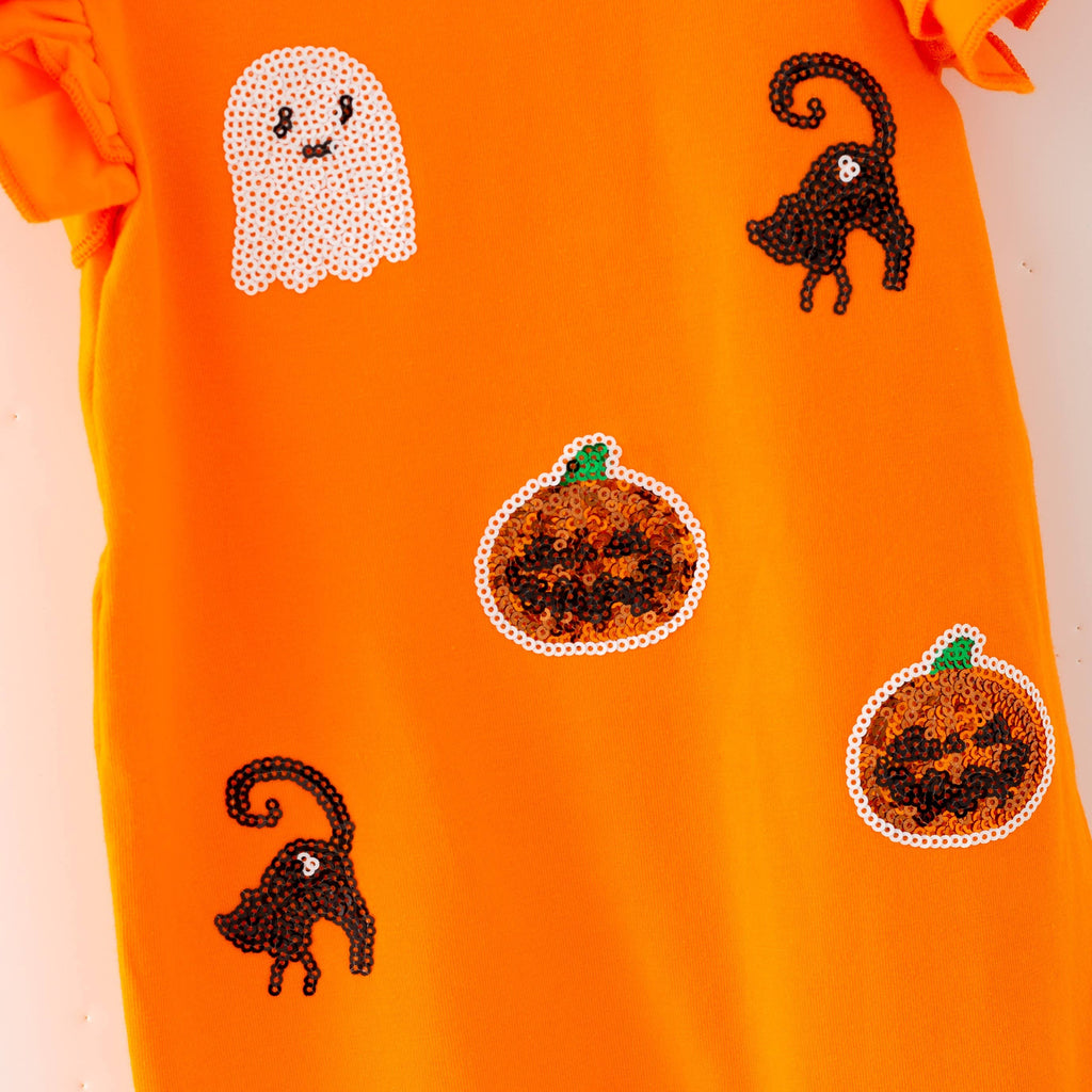 Halloween Sequin Baby Romper