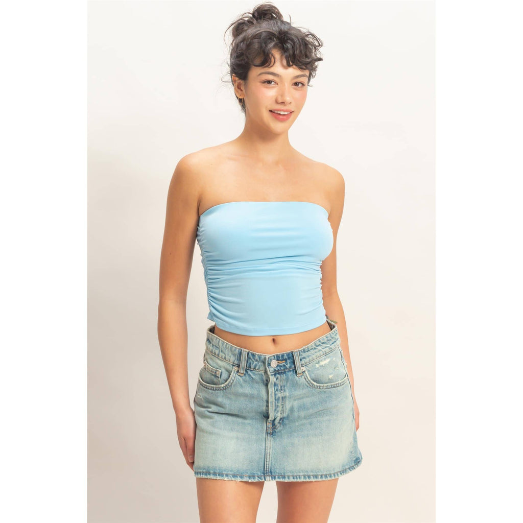 Ruched Bandeau Top
