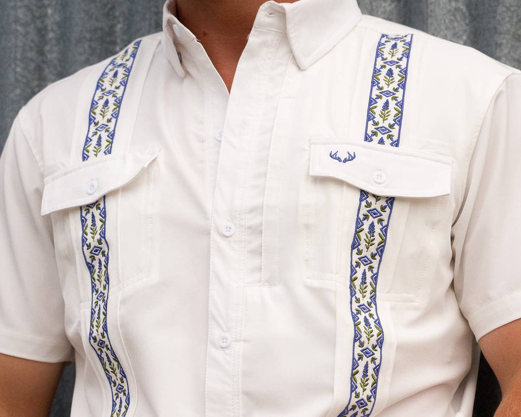 Bluebonnet Guayabera