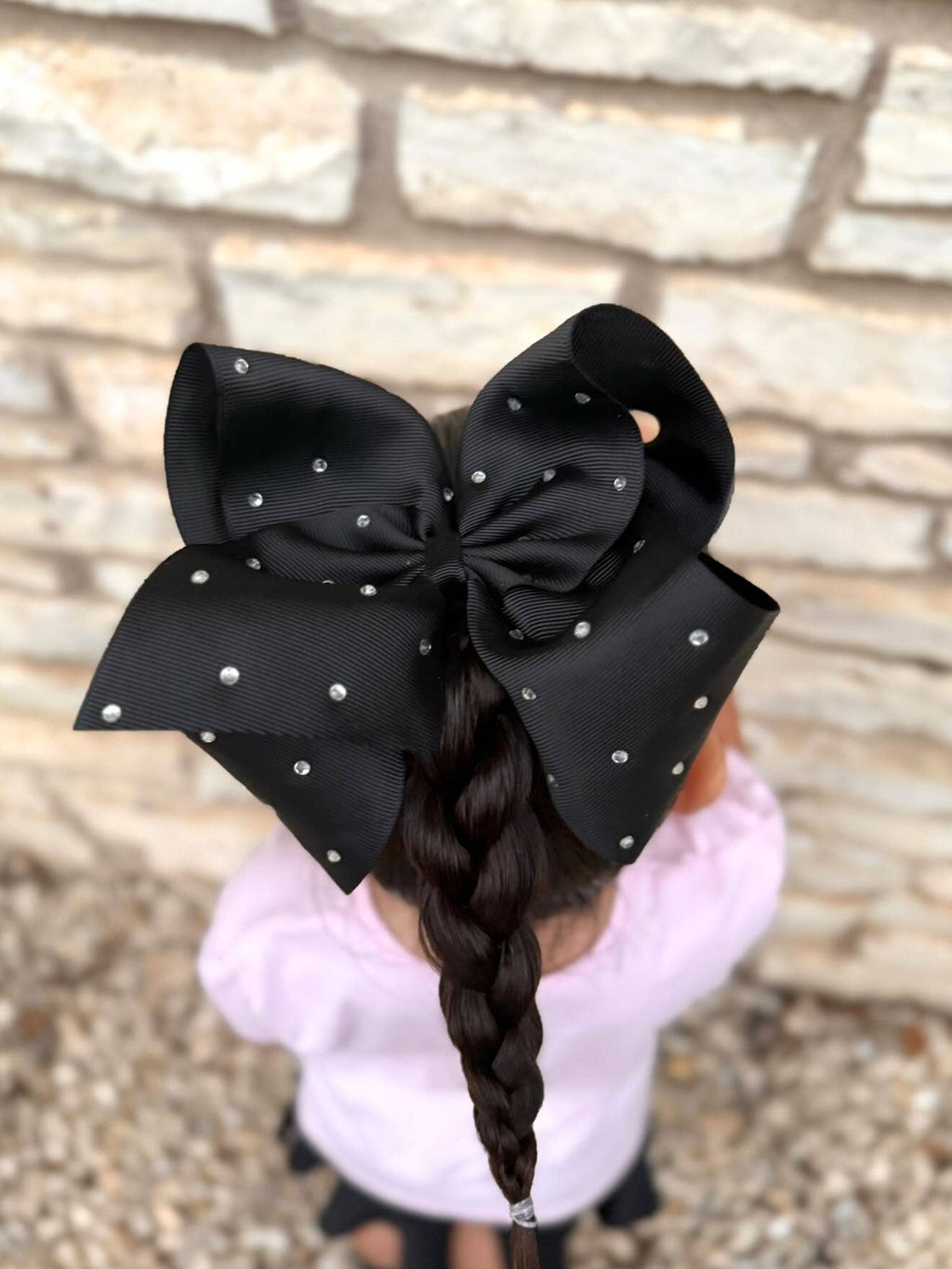 Rhinestone Hair Bow - Alligator Clip - 5.5"