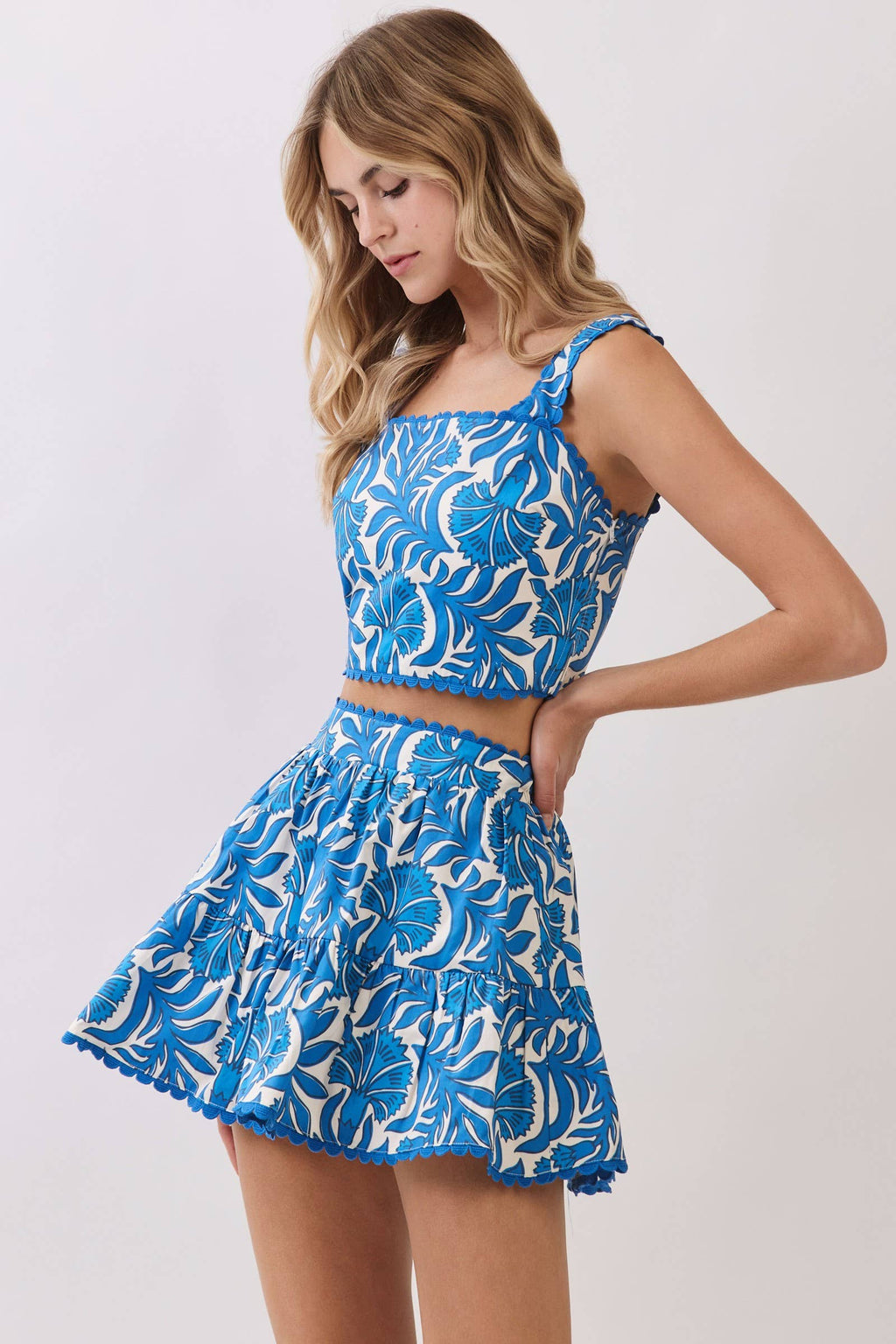 Bluebonnet Bloom Crop Top