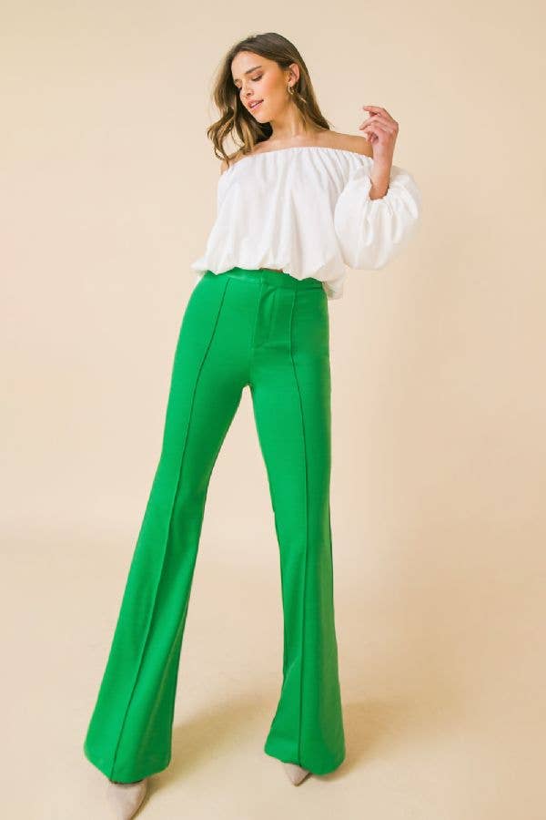Emerald Envy Flare Pants