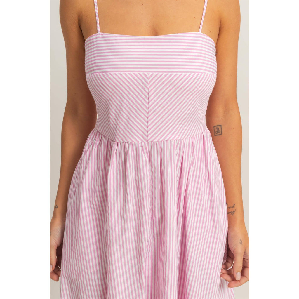 Striped Spaghetti Strap Dress
