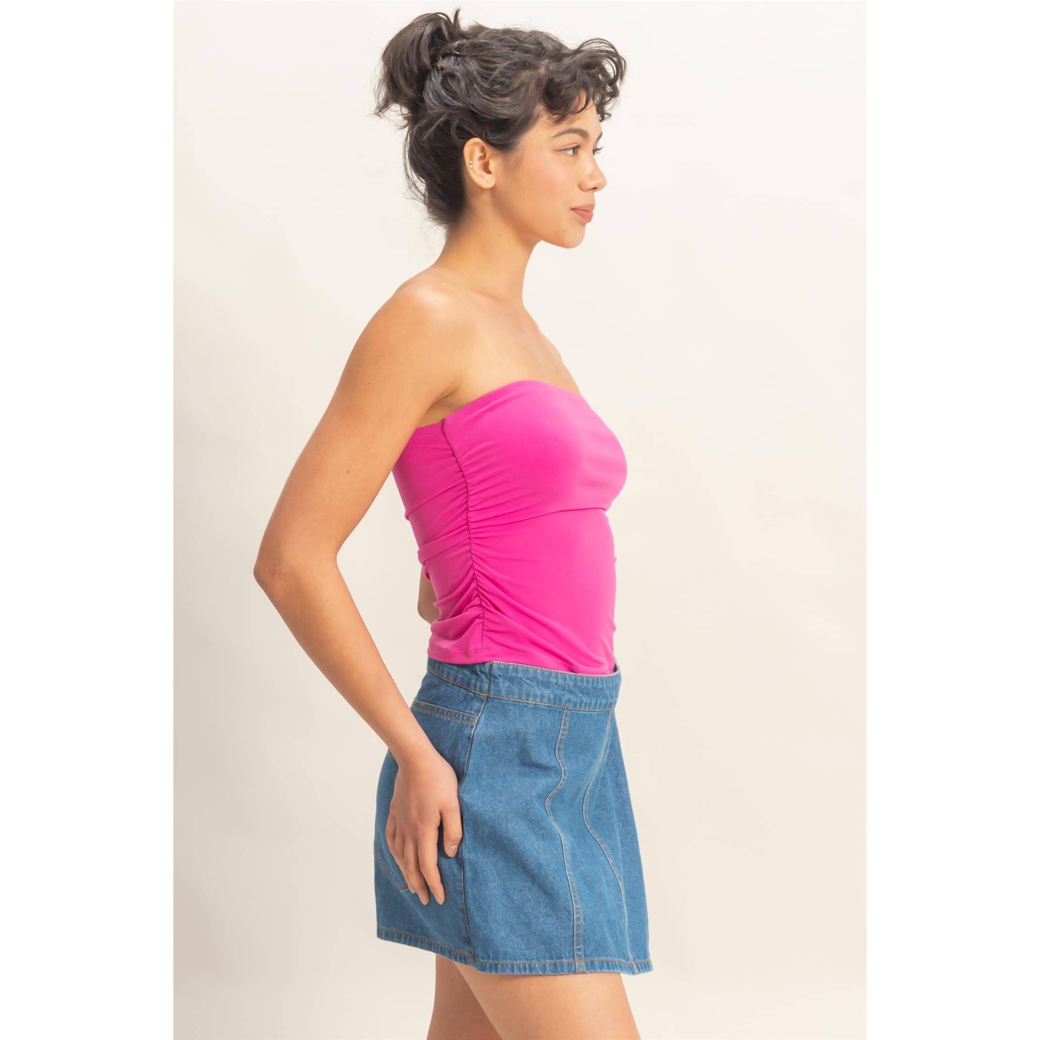 Ruched Bandeau Top