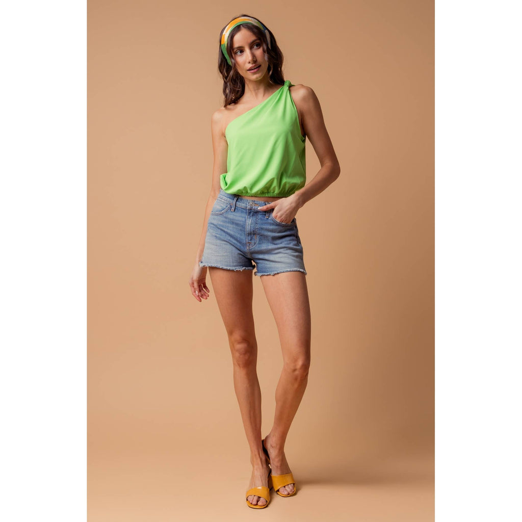 One Shoulder Knot Detail Top