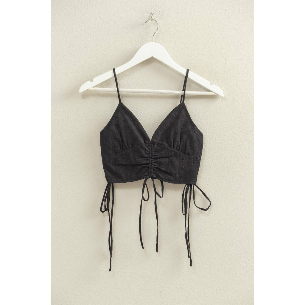Drawstring Detail Crop Cami Top