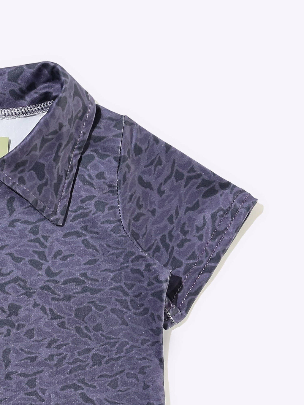 Black Camo Boy Collar Shirt