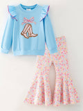 Boots and Bows Western Bell Bottom Set