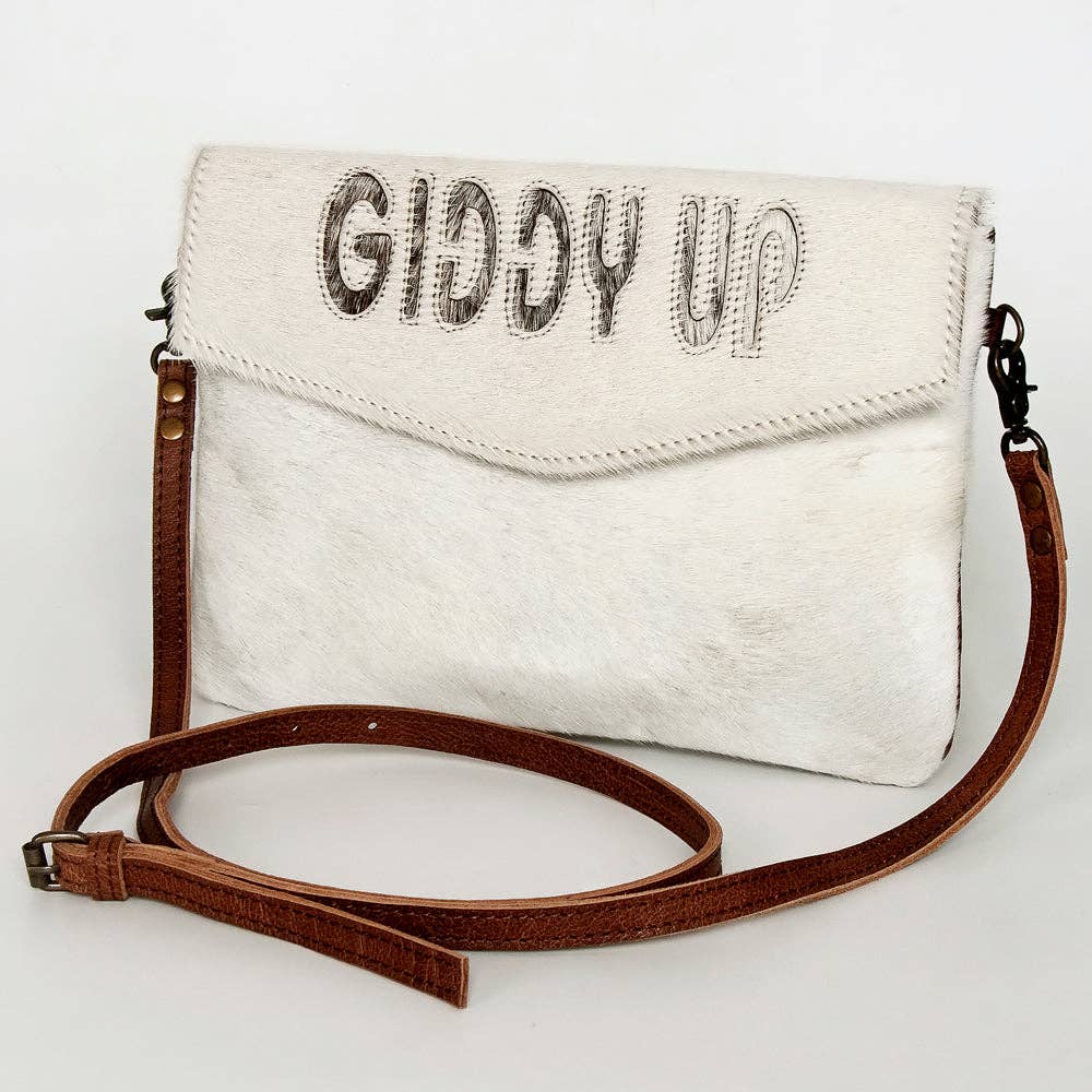 Giddy Up Cowhide Crossbody