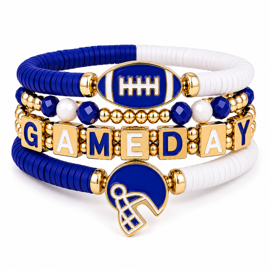 Game Day Spirit Beaded Bracelet Set