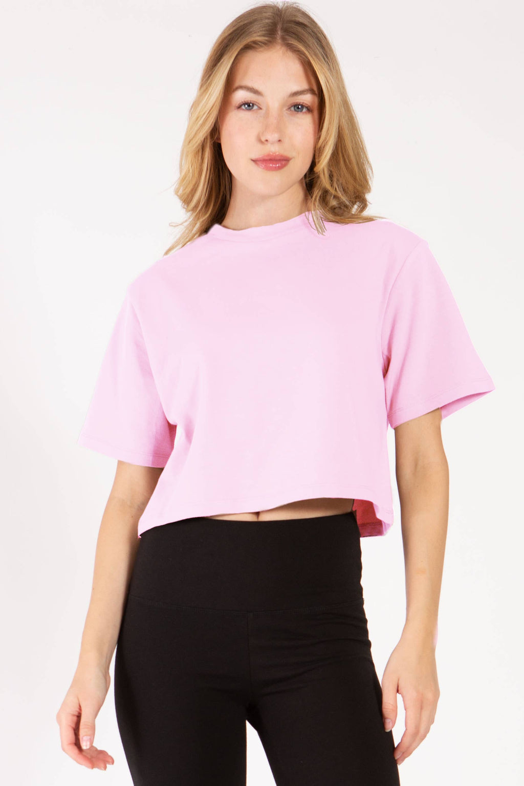 Cotton lycra over size cropped t shirts with loose fit