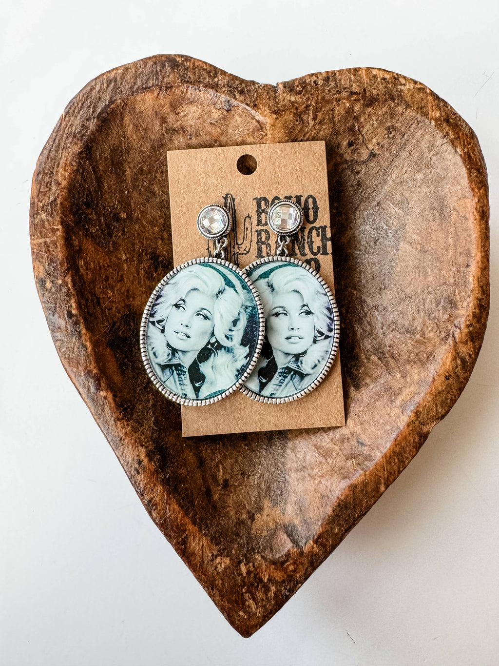 Western Queen Dolly Printed Dangle Earrings