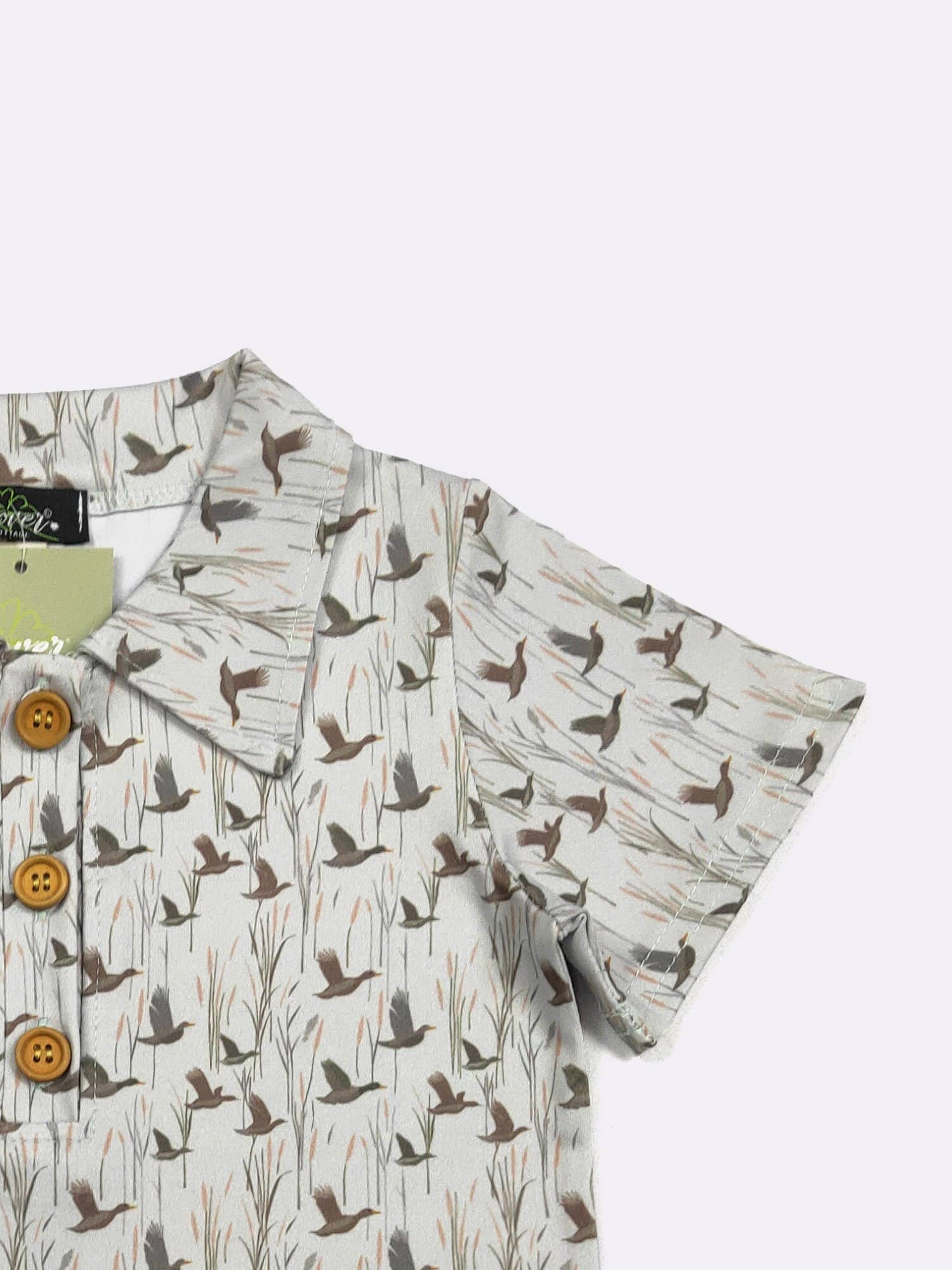 Duck Flight Boy Collar Shirt