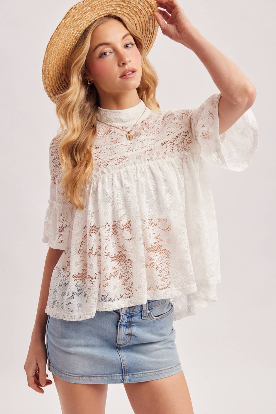 Ivory Lace Meadow Top