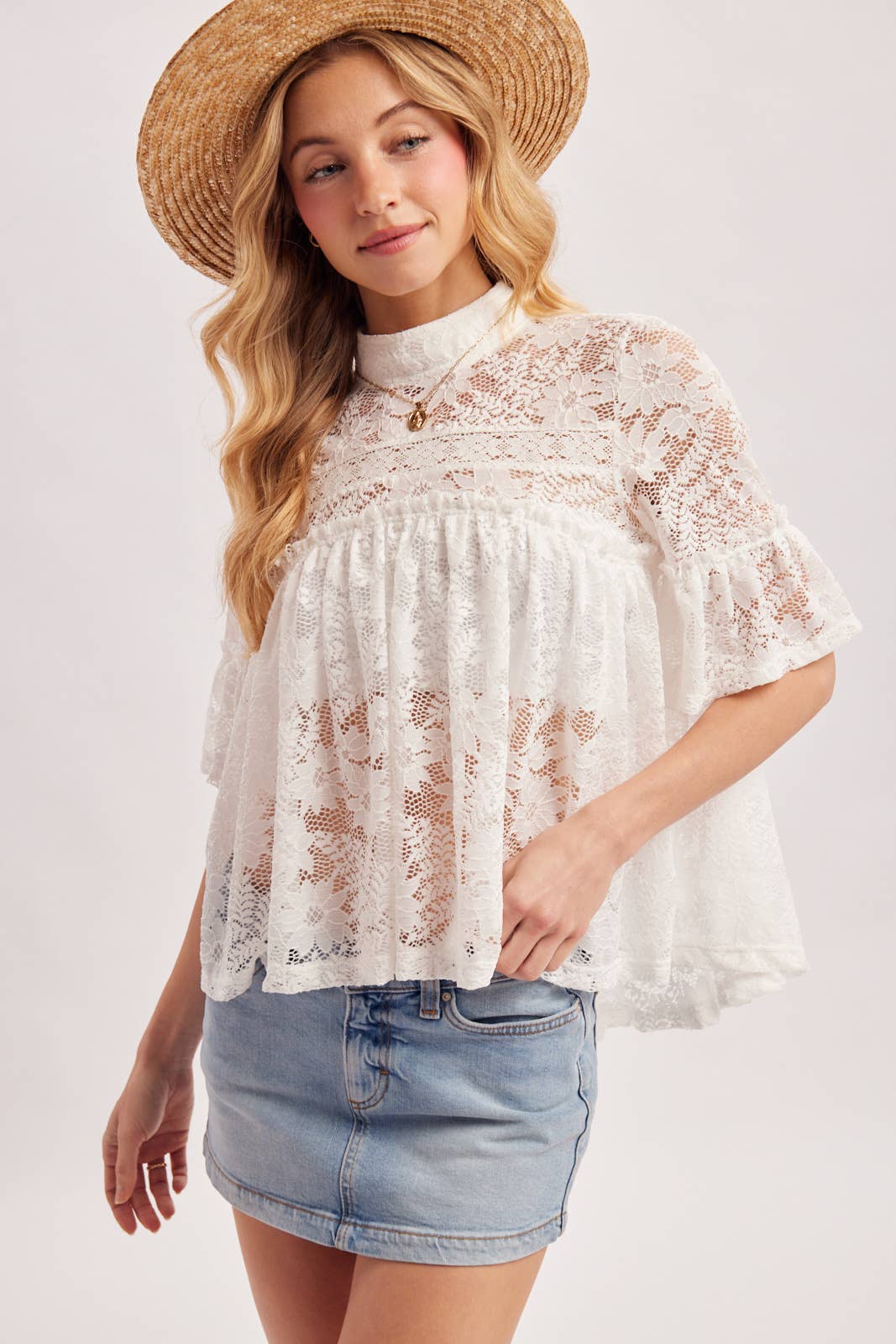 Ivory Lace Meadow Top