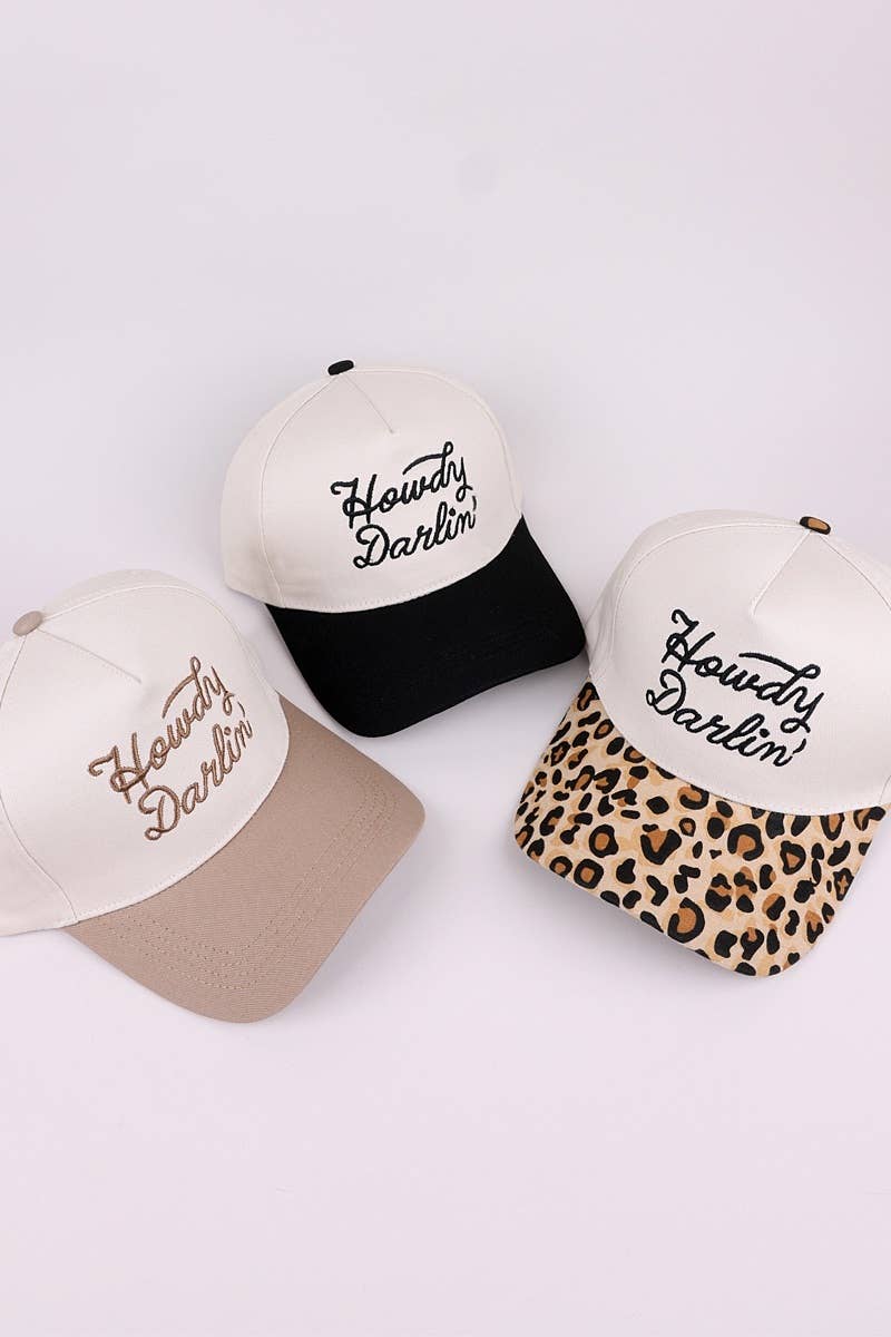Howdy Darlin Two-tone Canvas Cotton Cap