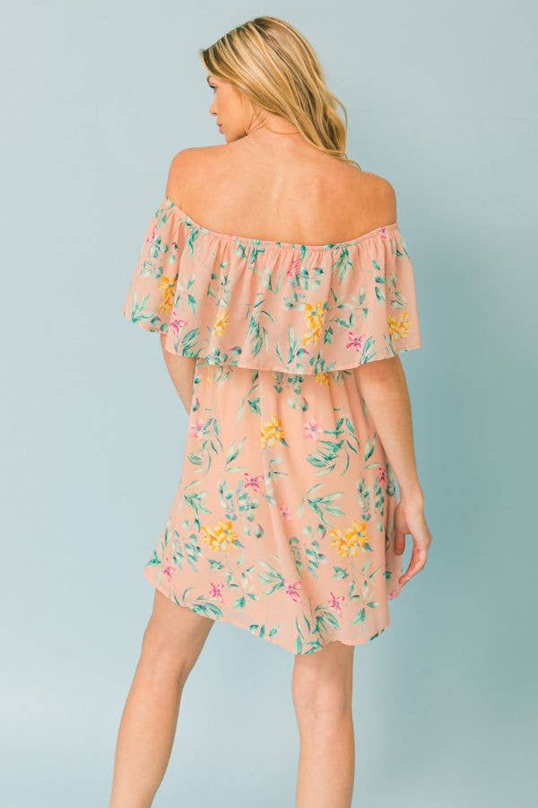 A printed mini dress -ID18289