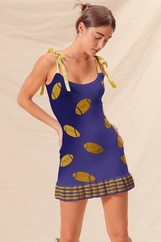 Gameday Football Knitted Mini Dress