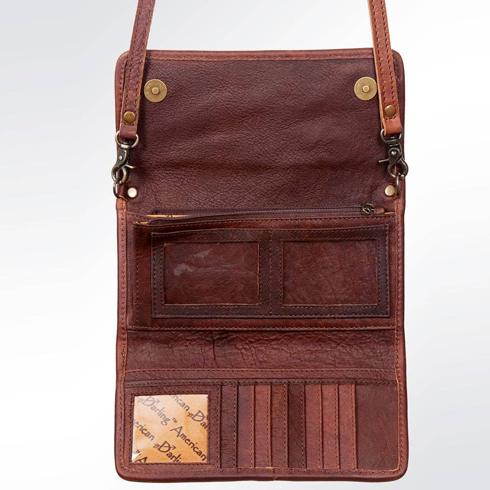 ADBG486 American Darling Hand Tooled & Hand Woven Saddle Blanket Western Wallet Bag