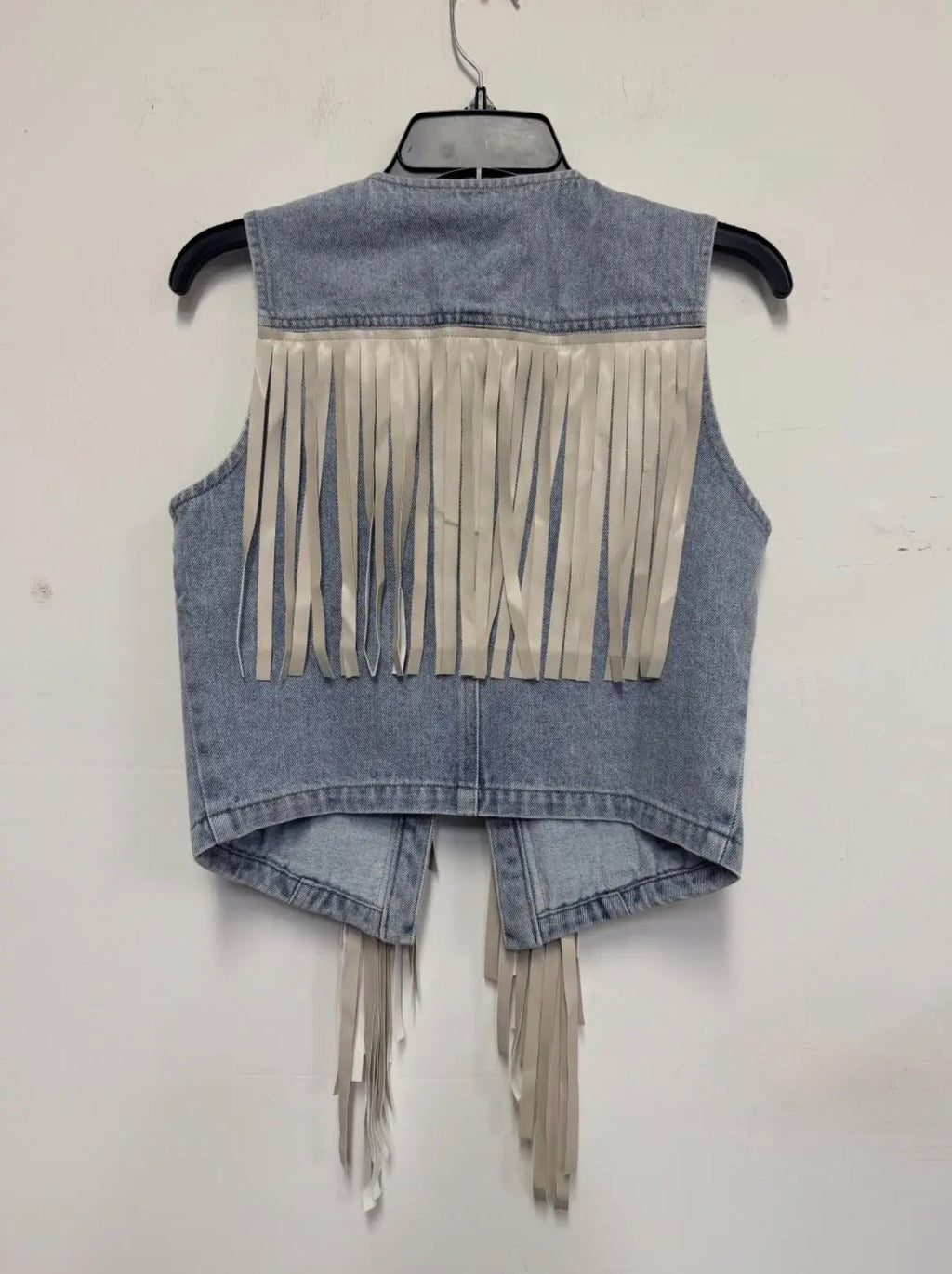 Wild West Fringe Denim Vest
