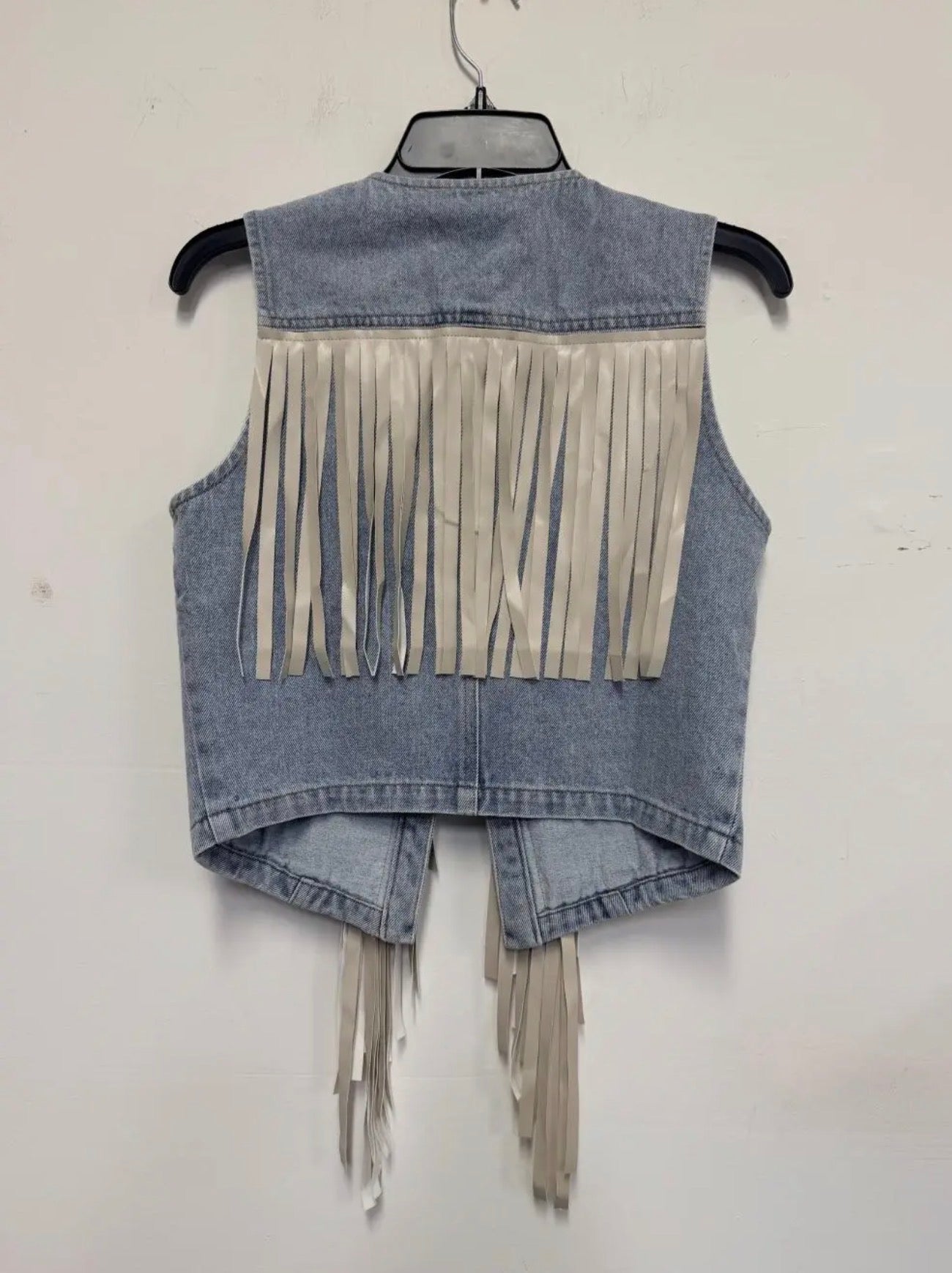 Wild West Fringe Denim Vest