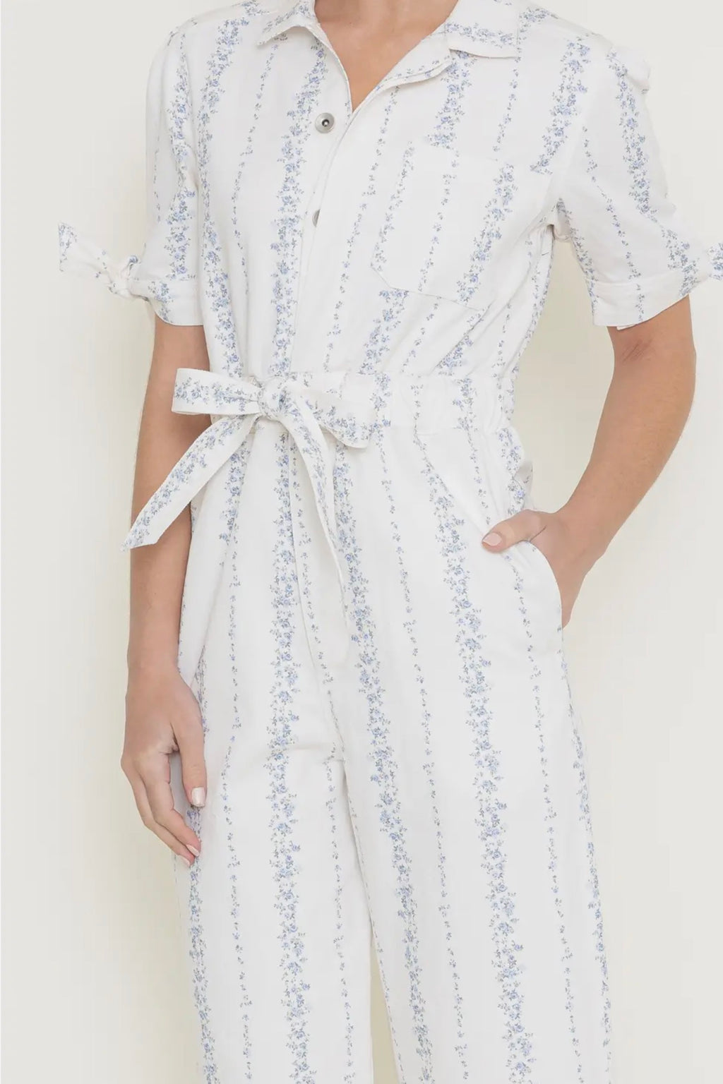 Bluebell Breeze Belted Jumpsuit