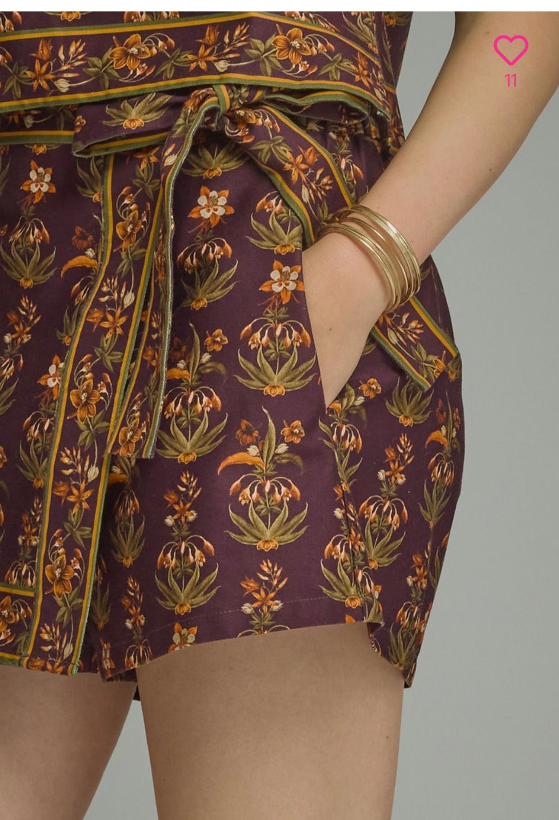 Wildflower Western Tie-Waist Shorts