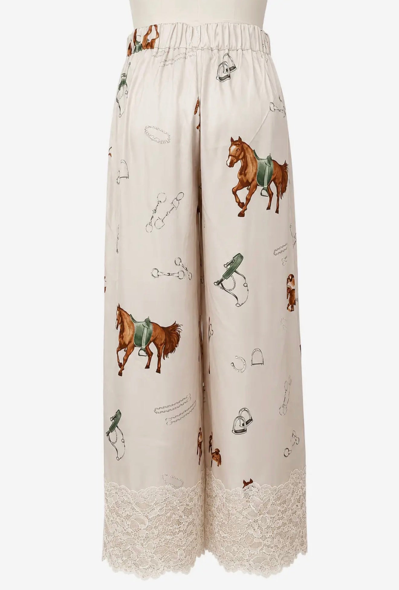 Saddle & Lace Wide Leg Pants