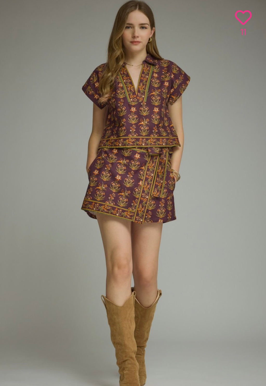 Wildflower Western Tie-Waist Shorts