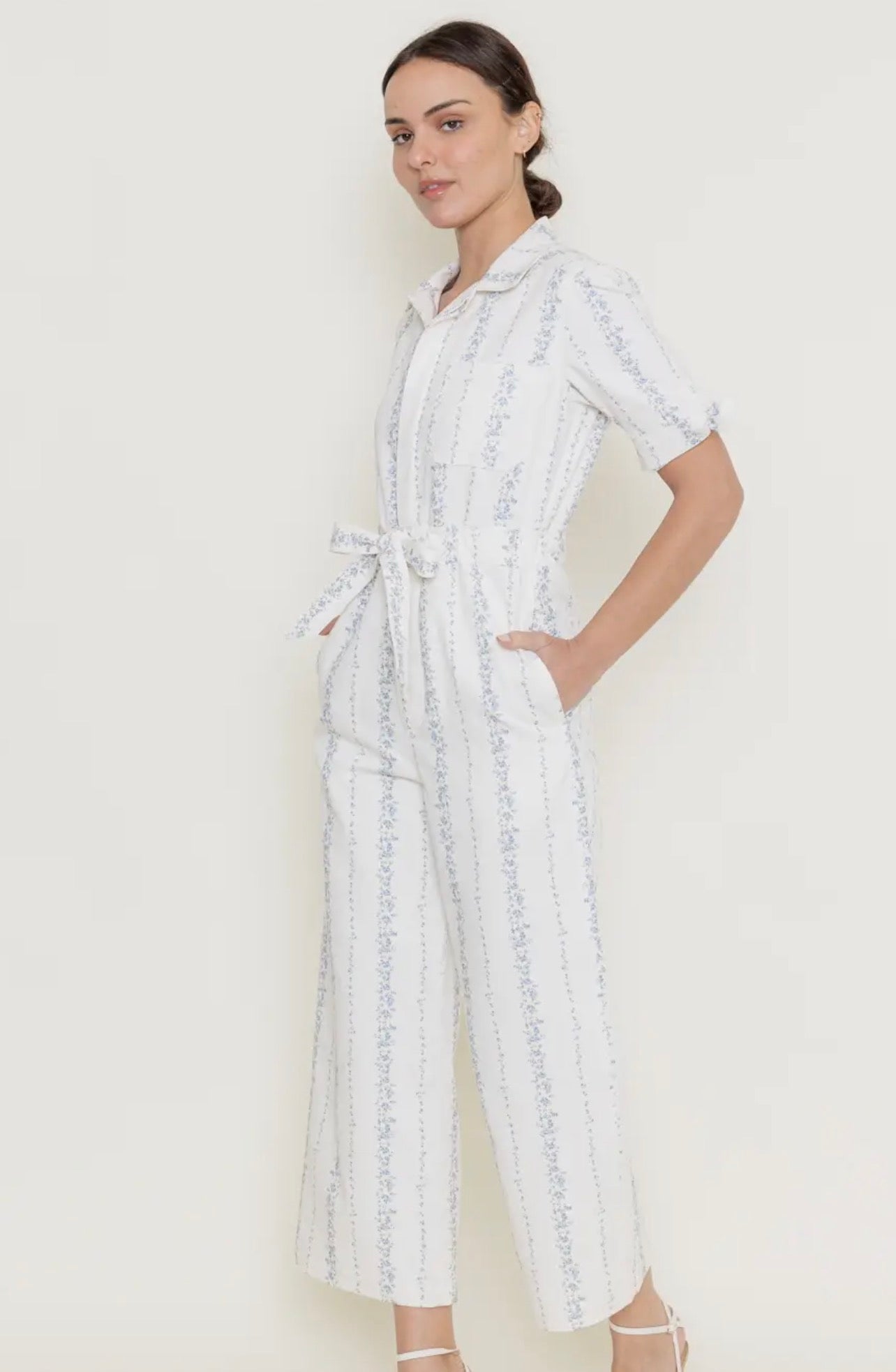 Bluebell Breeze Belted Jumpsuit