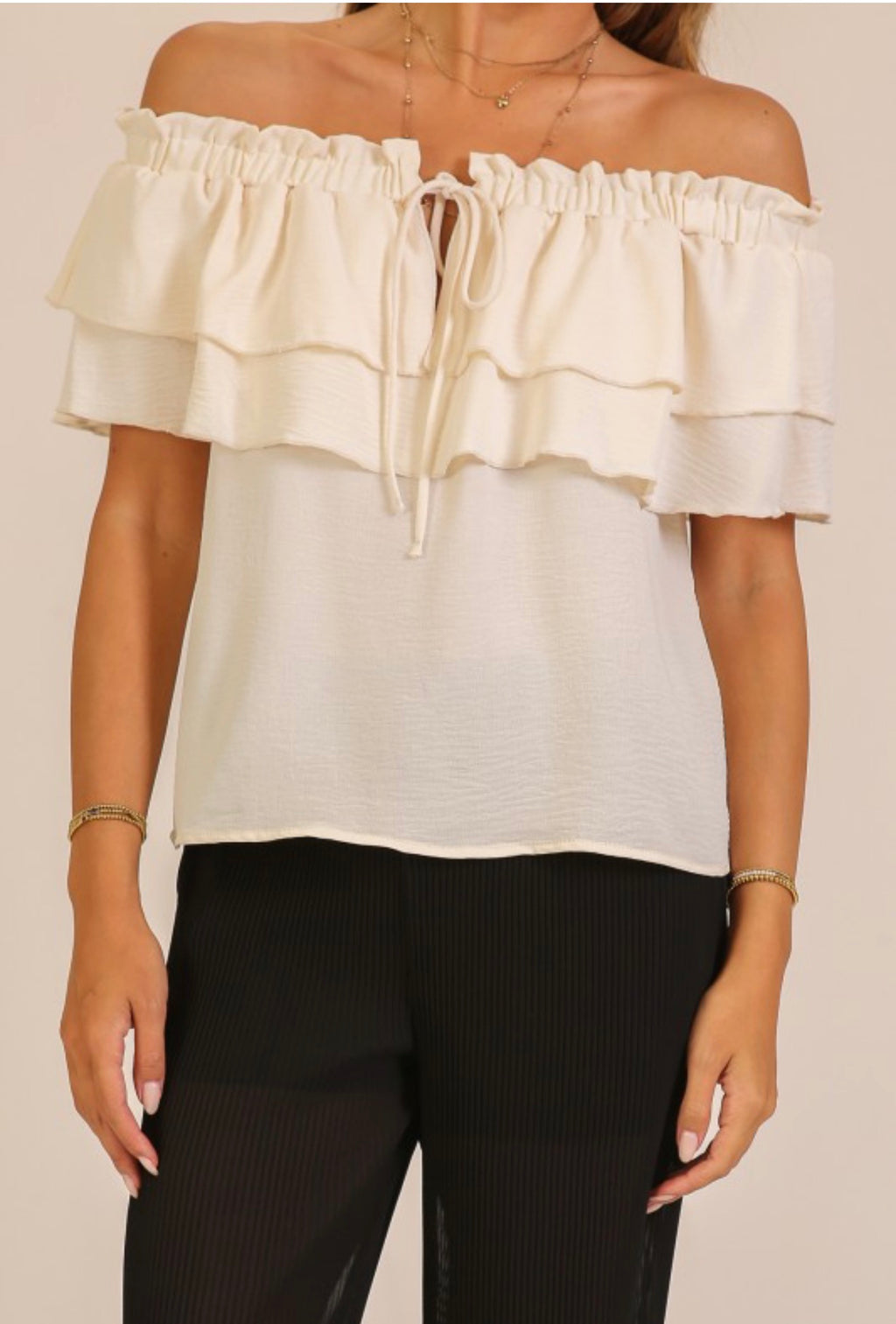 Sunkissed Serenity Off-Shoulder Top