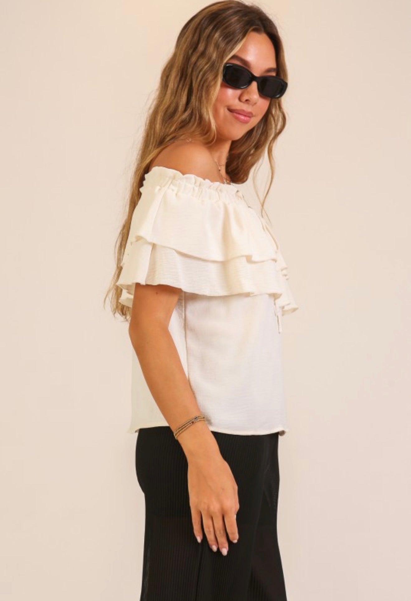 Sunkissed Serenity Off-Shoulder Top
