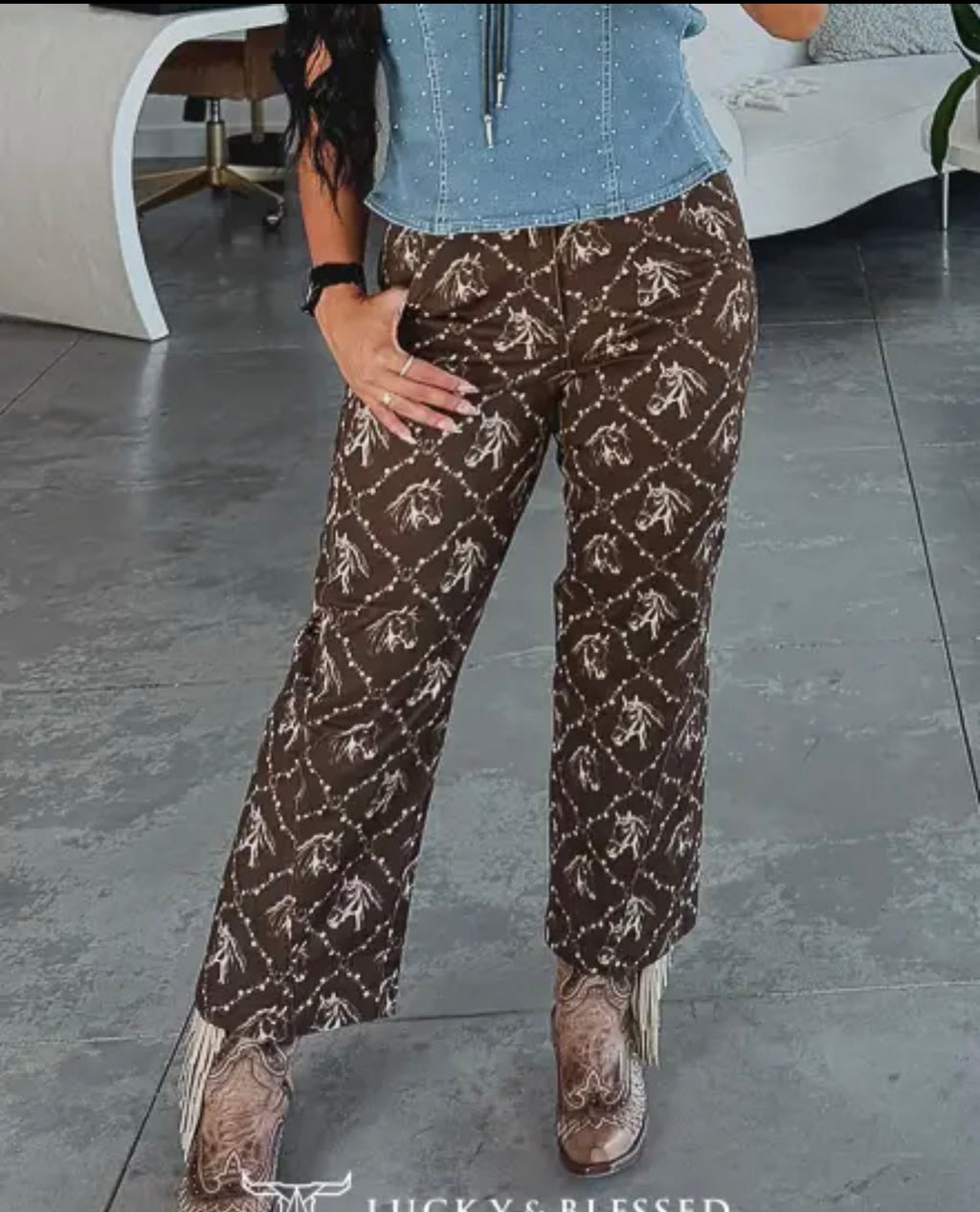Wild West Rodeo Print Pants