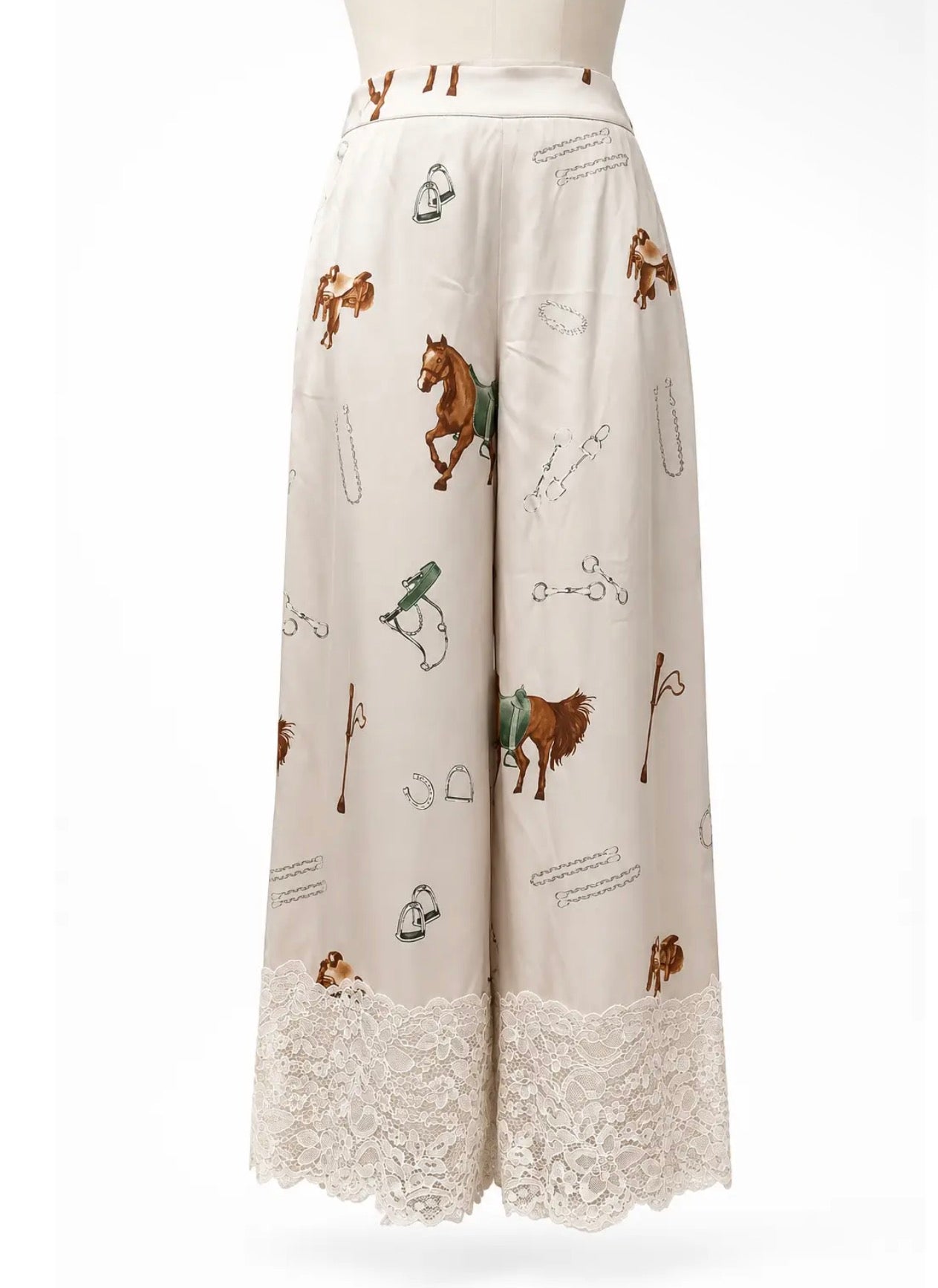 Saddle Up Lace Trim Palazzo Pants