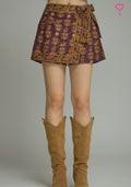 Wildflower Western Tie-Waist Shorts
