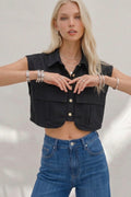 Black Stallion Denim Vest