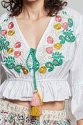 Wildflower Ranch Embroidered Peplum Top