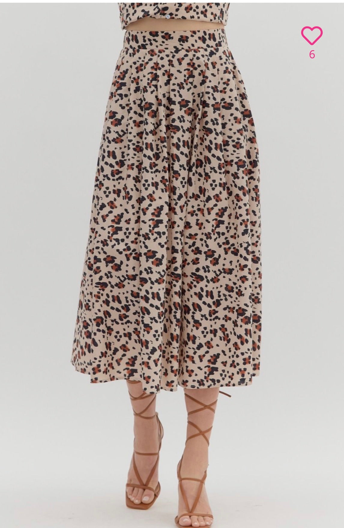 Wild West Cheetah Midi Skirt