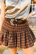 Wild West Plaid Ruffle Skirt