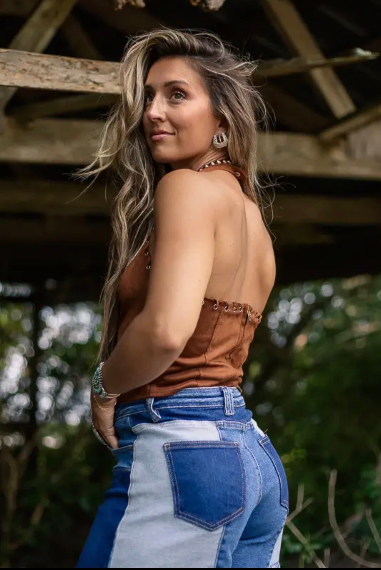Rodeo Patchwork Denim Shorts
