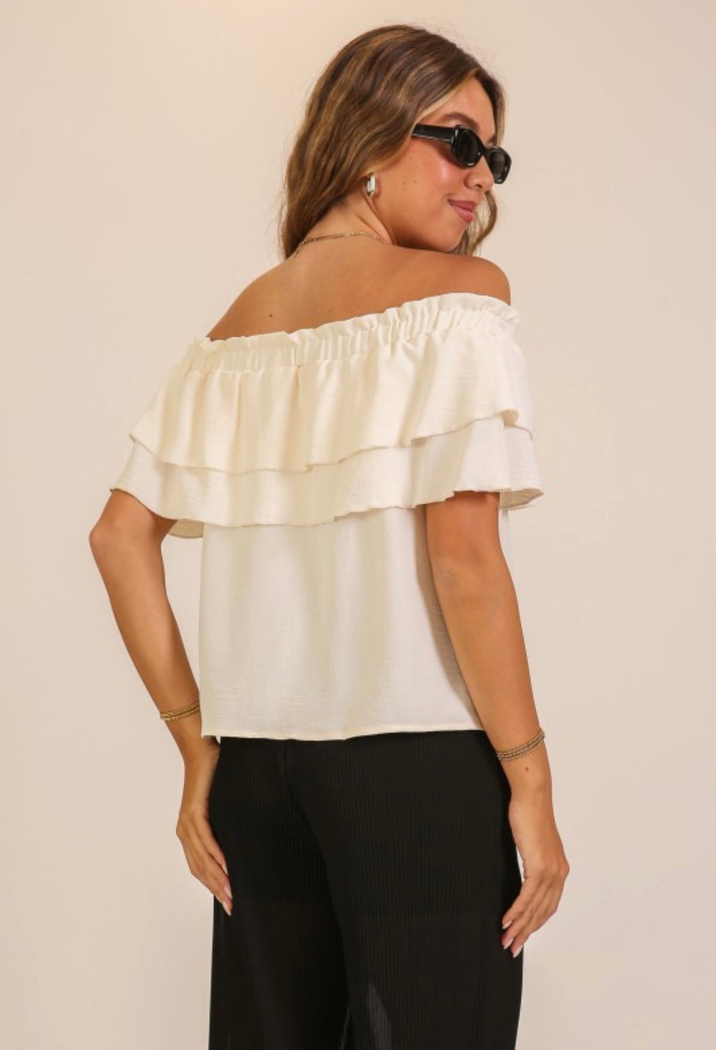Sunkissed Serenity Off-Shoulder Top