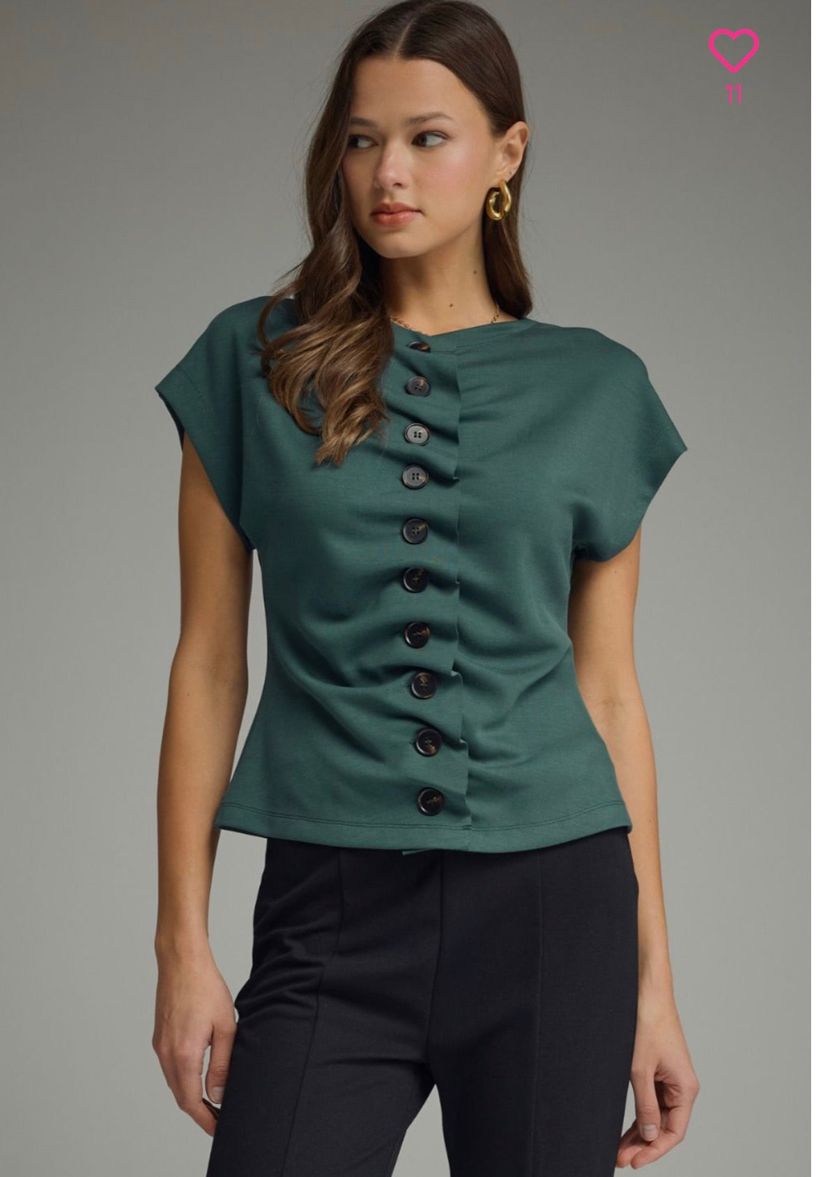 Desert Sage Button-Up Top