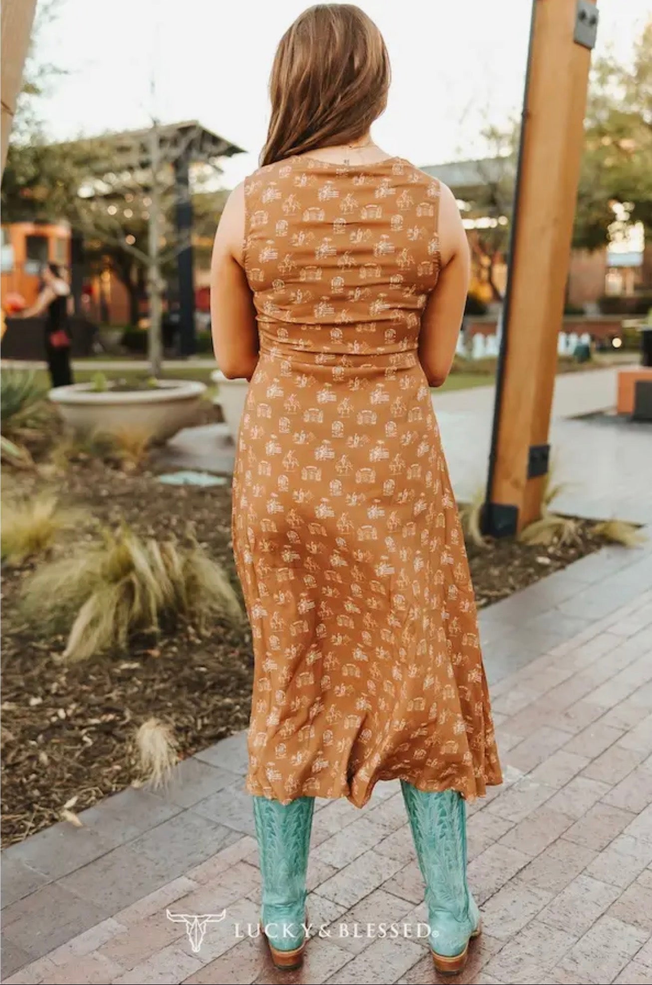 Desert Rodeo Button-Front Midi Dress