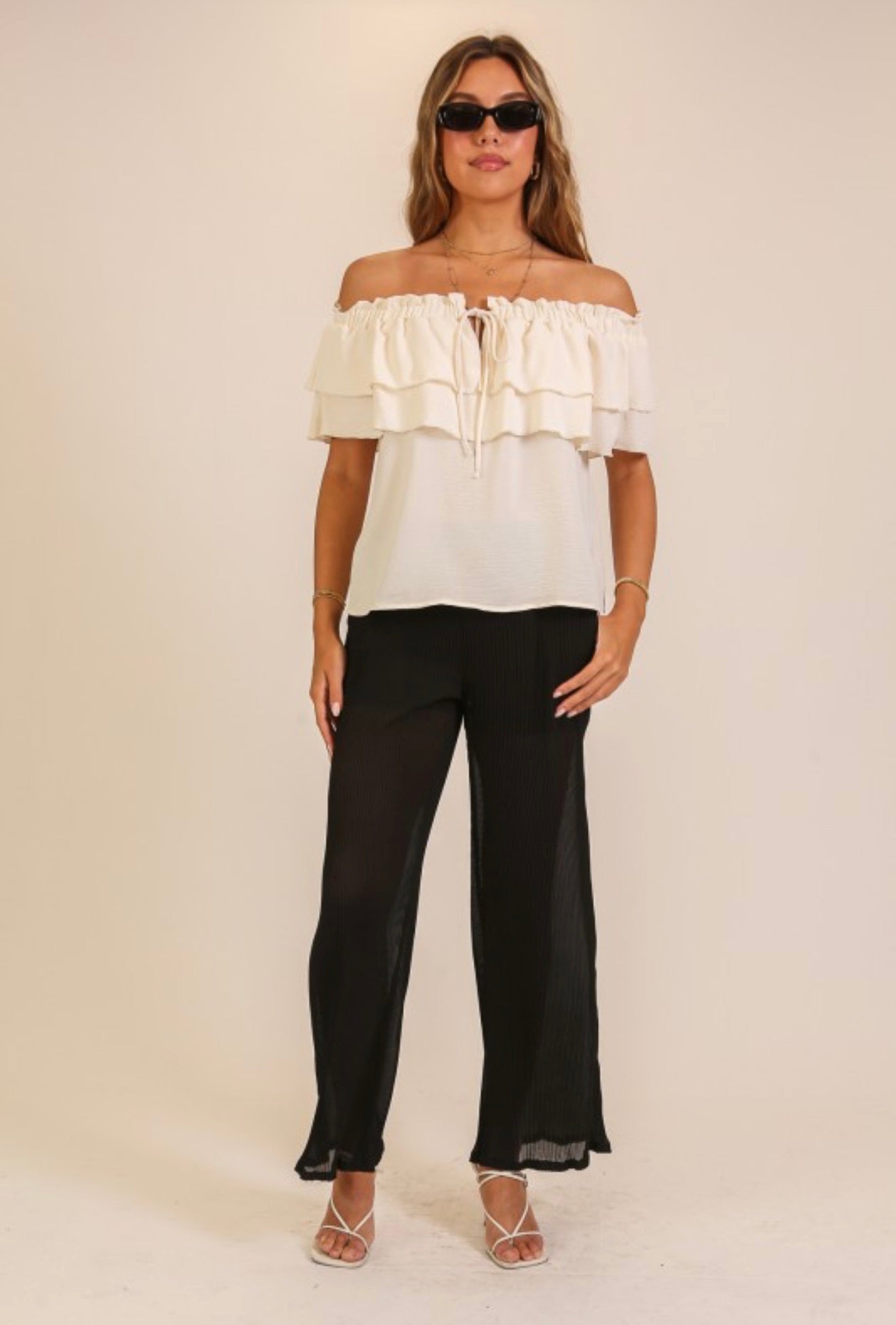 Sunkissed Serenity Off-Shoulder Top